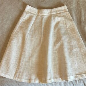 White House Black Market Ivory A-Line Skirt